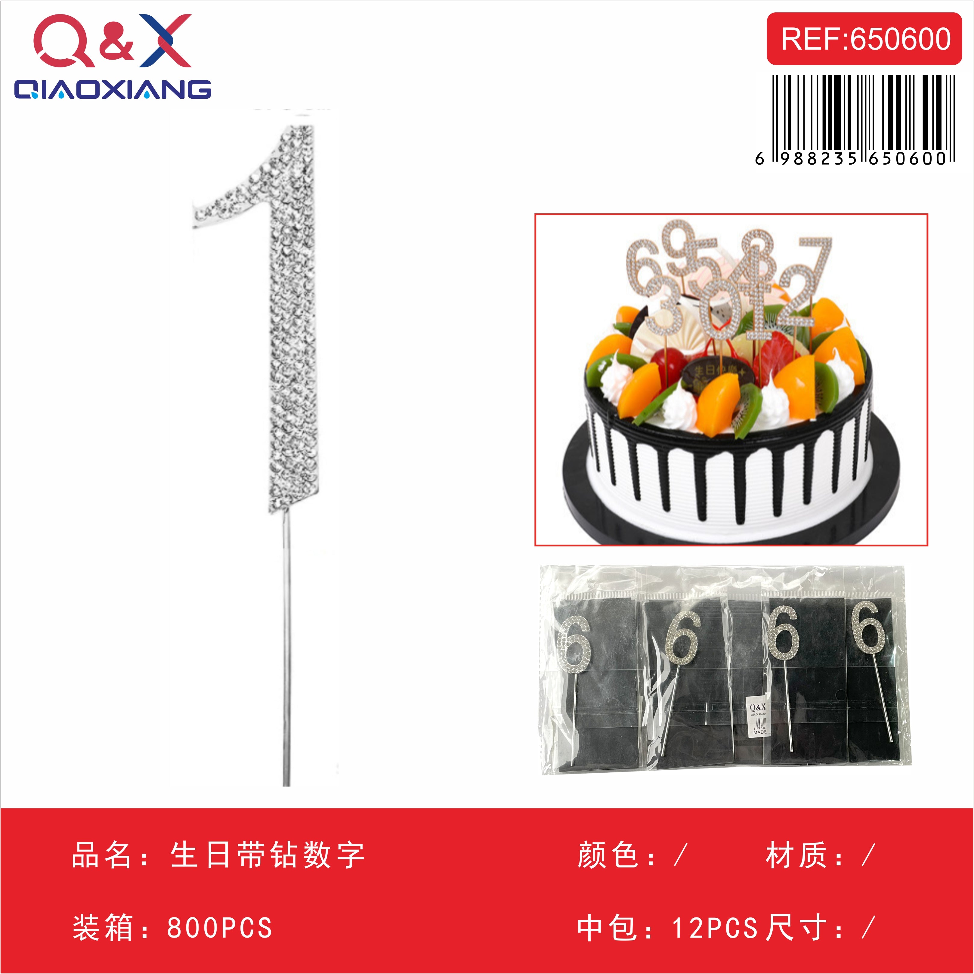 Número de cumpleaños con strass