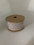 Pack x 6 Cinta yute encaje centro 4CM x 1M carrete papel natural