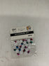 Pack x 12 Ojos adhesivos colores OPP 10# x 30PCS bolsa