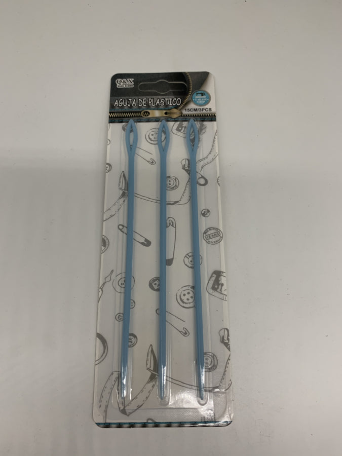 Pack x 12 Aguja larga plastico 15CM