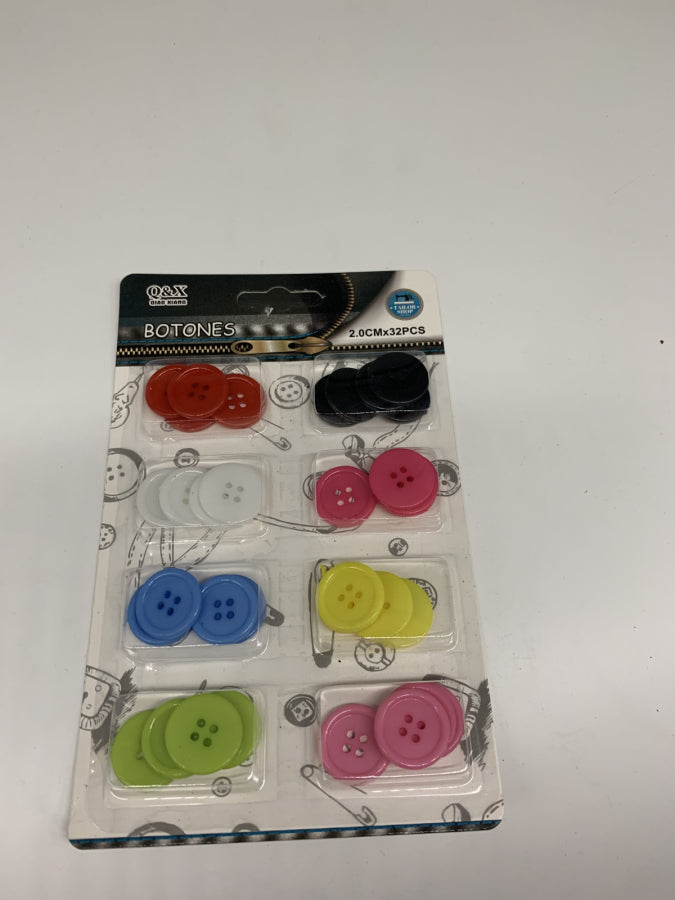Pack x 6 Boton 8 compartimentos 8 colores 2.0CM*32PCS