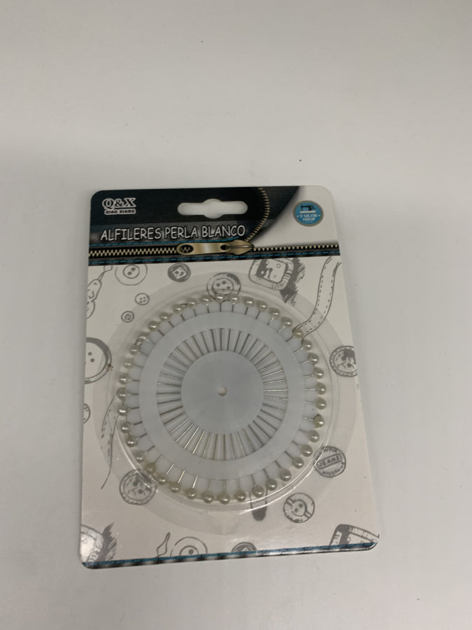 Pack x 12 Alfiler perla blanco 1PCS