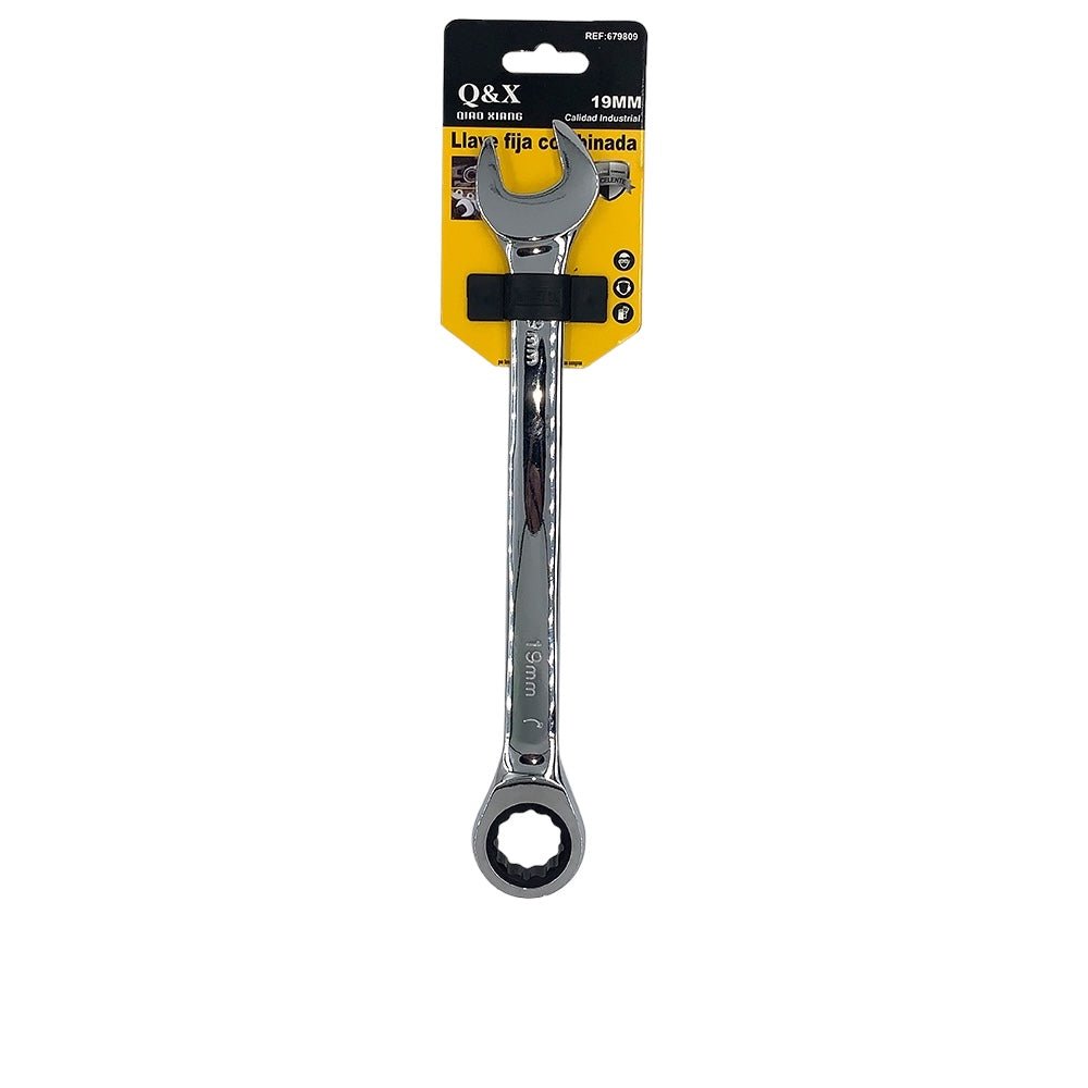 Llave Combinada Con Carraca 19Mm Pulido Espejo - Q&X
