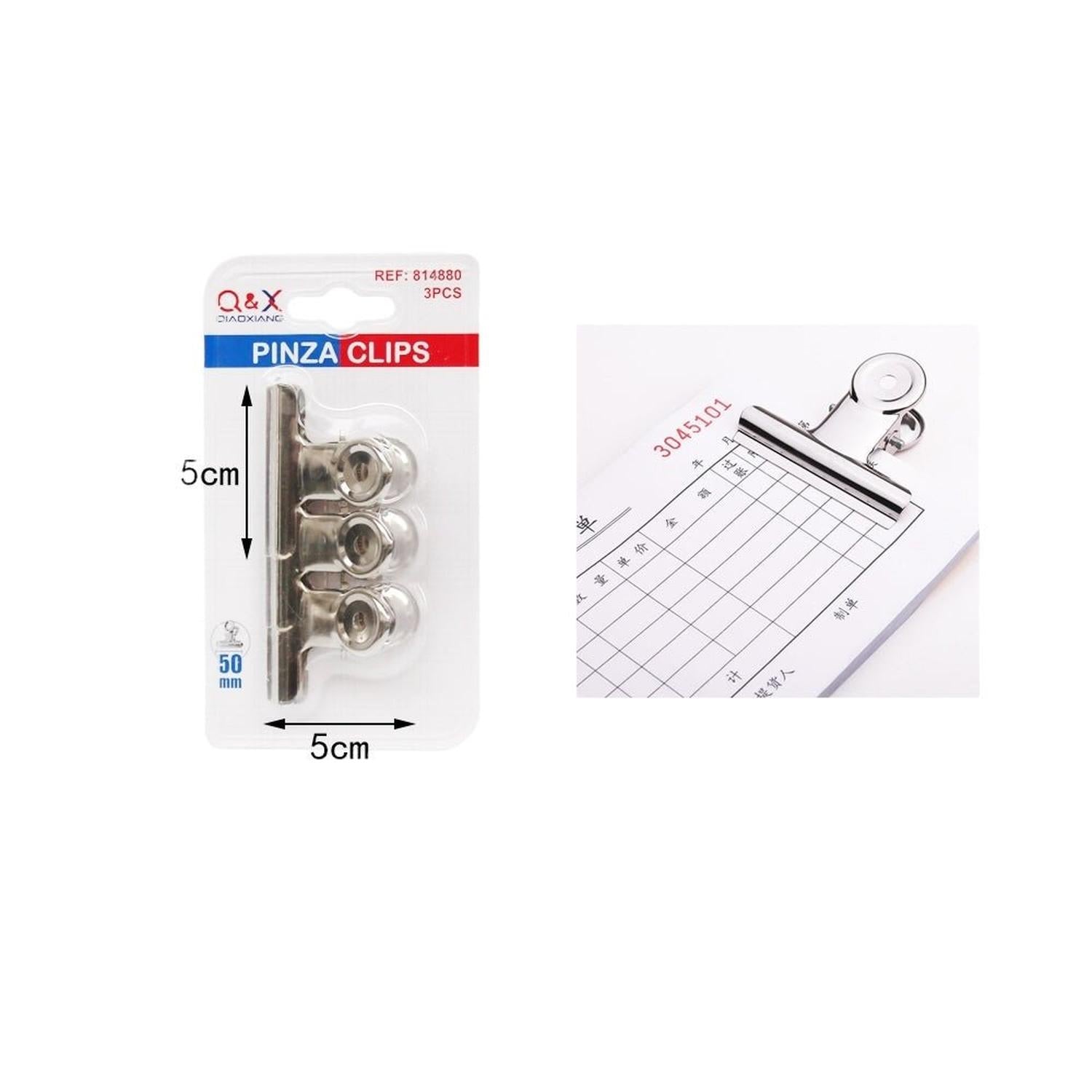 Pinza Clip Metálica 50mm - Pack de 3 unidades