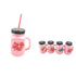 Pink Half Fruit nº4 tapa rosa + pajita 10,5 (7,7)*13,4 cm/500 ml