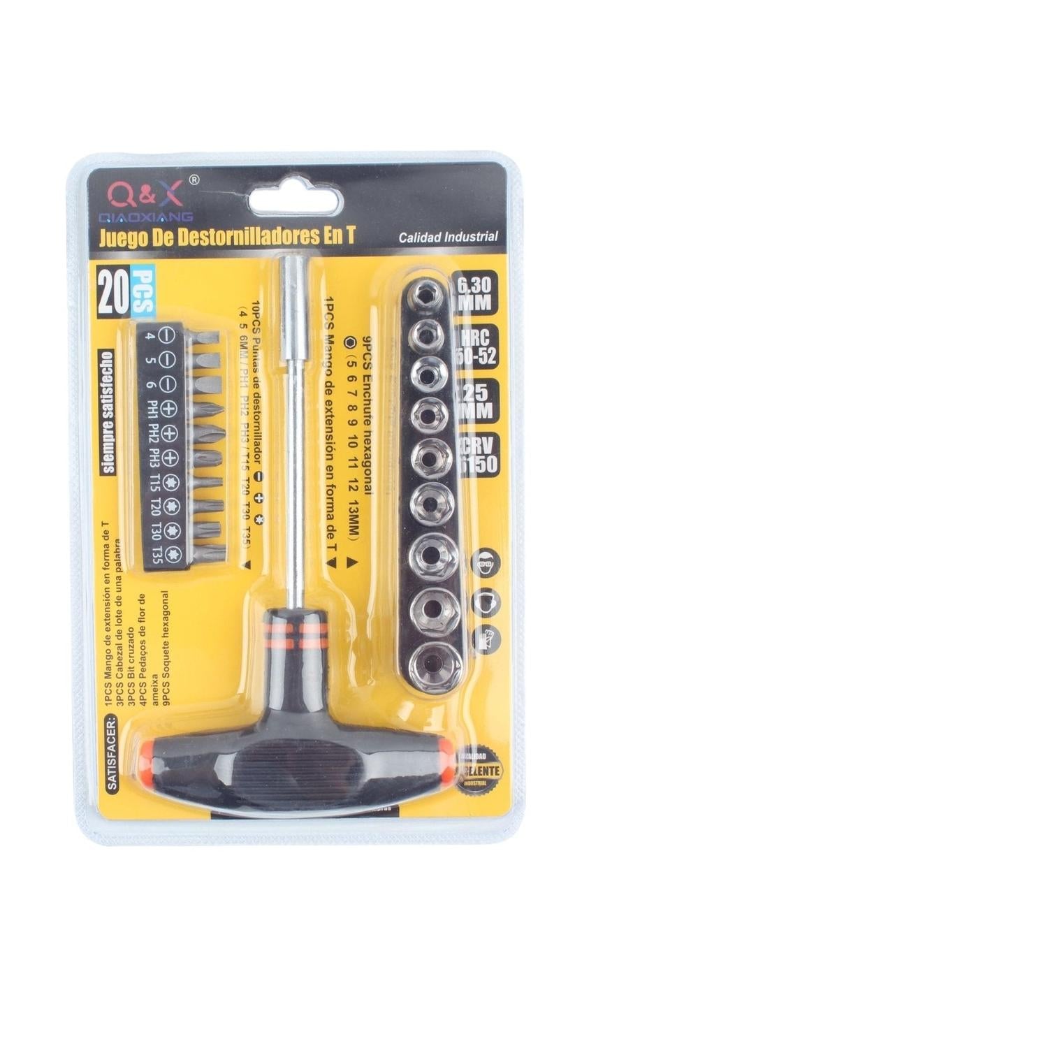 Juego De Brocas Con Mango En Forma De T De 20 Piezas