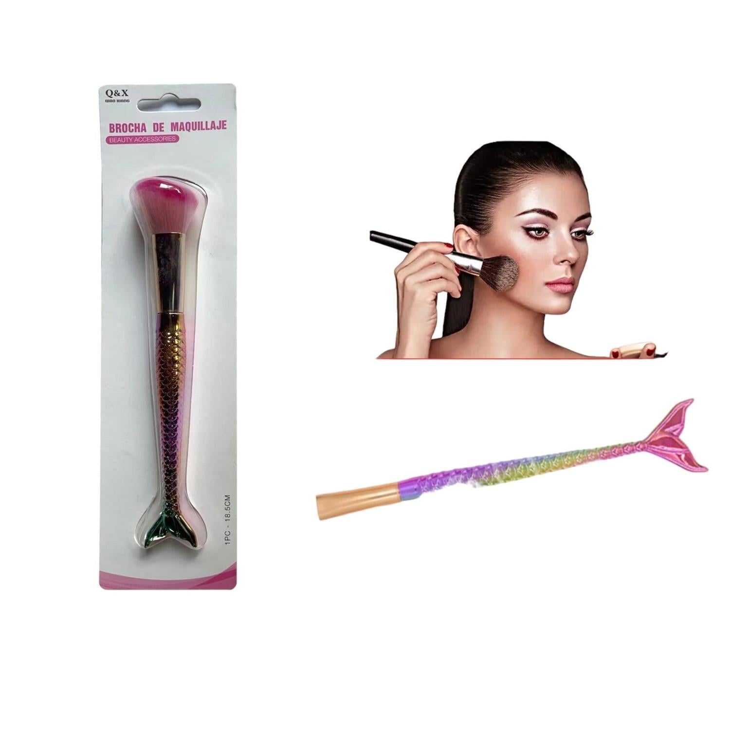 Brocha Angulada, Para Maquillaje De Sirena 18,5Cm