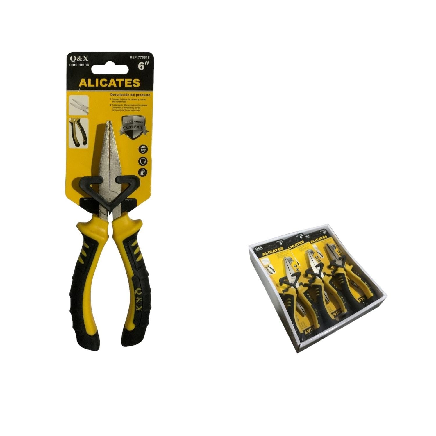 Alicates De Punta Plana Niquelados De 6 Pulgadas