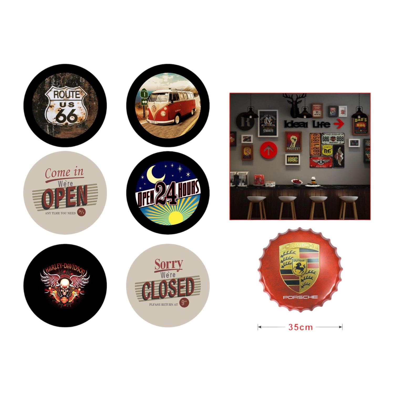 Decoración de tapón de botella grande 35x35 cm