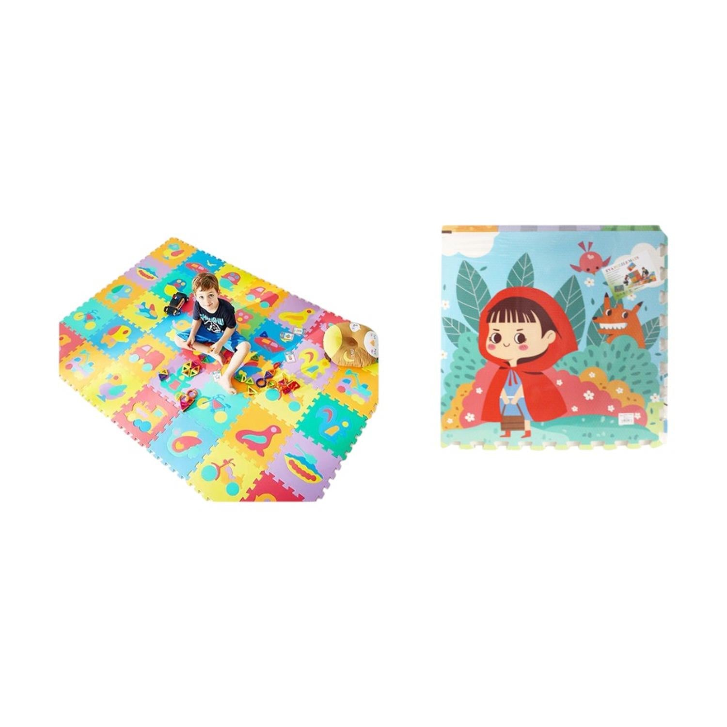 Alfombrillas Estampadas A Color 4 Piezas 60X60Cm 1Cm Grosor