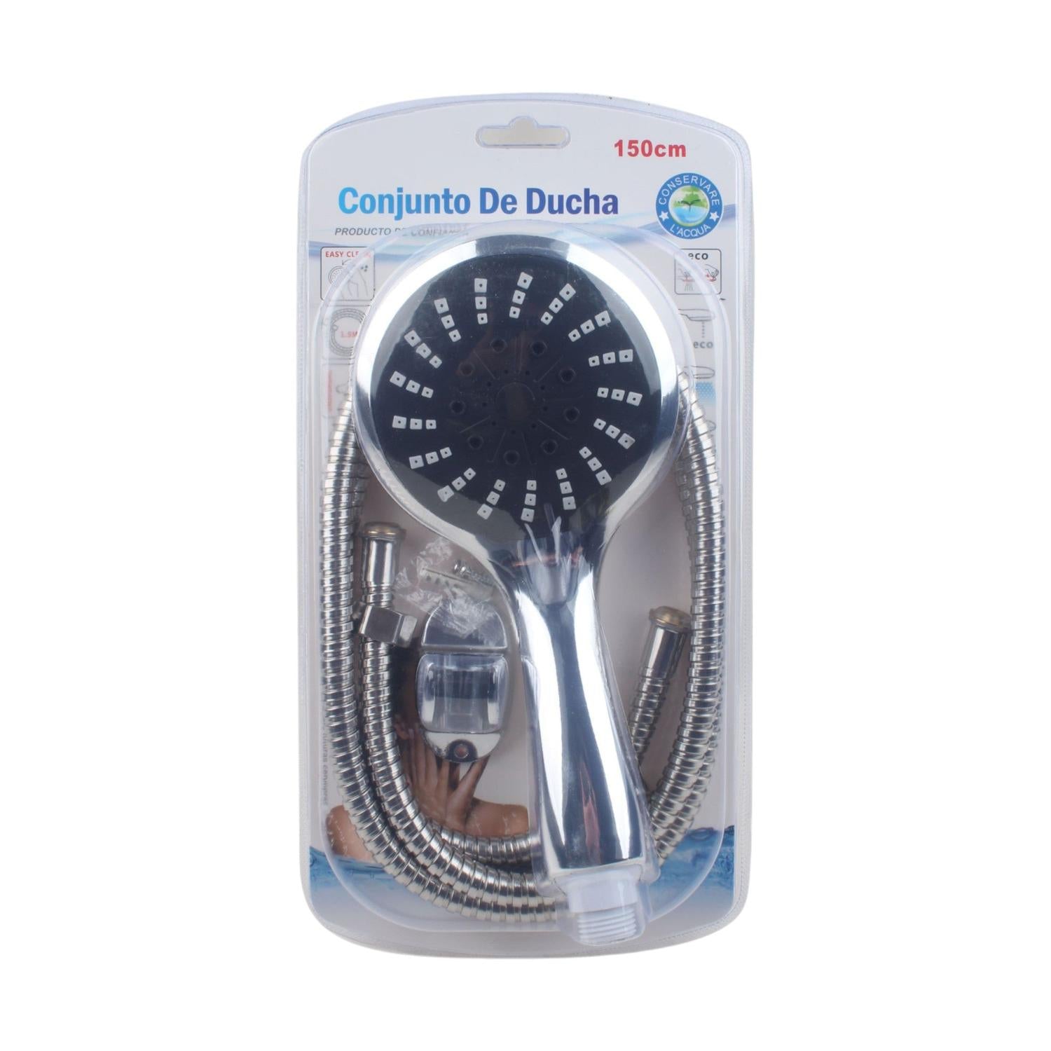 Juego de rociador de ducha con tubería de agua de 1,5 m