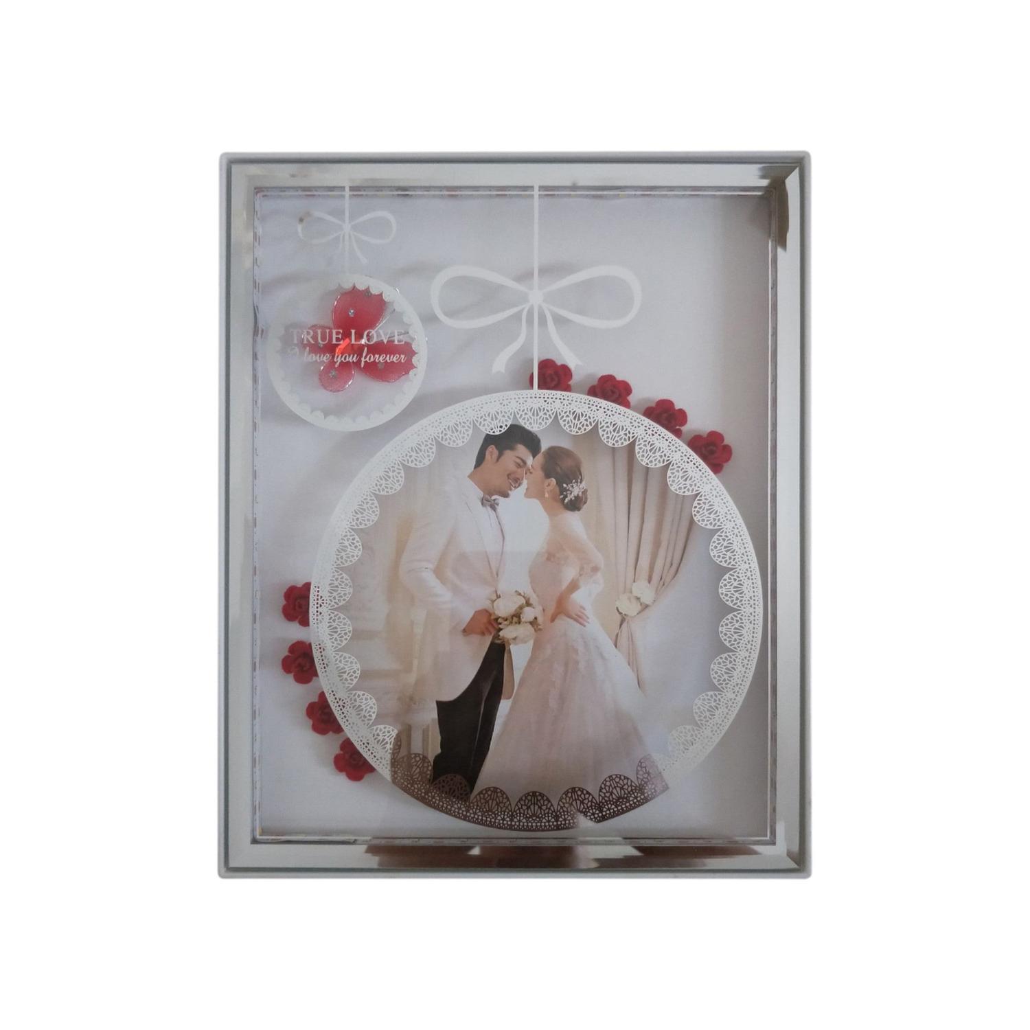 Marco de fotos vertical iluminado 20*25cm (con luz USB)