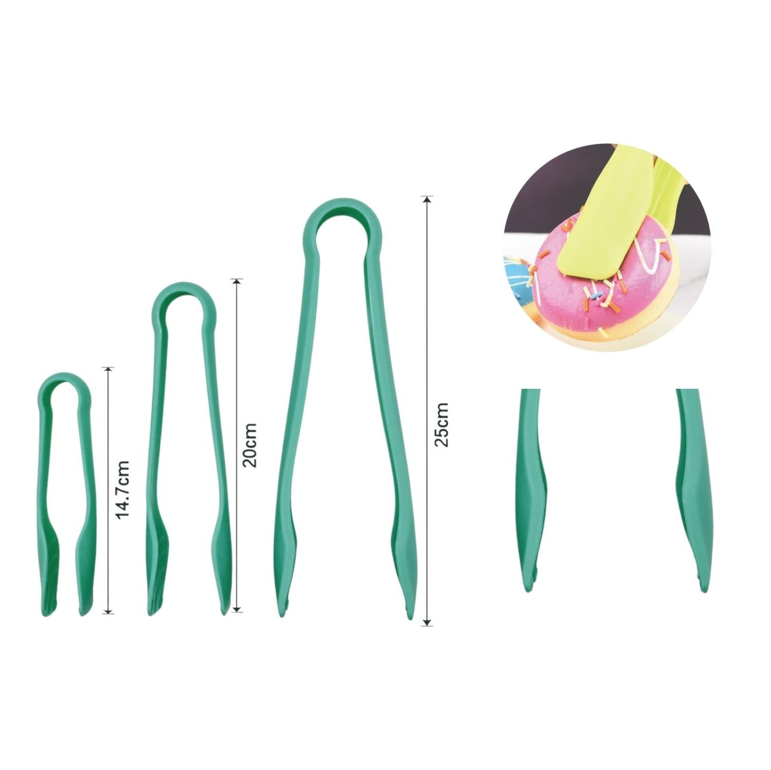 3 pinzas para alimentos de plastico