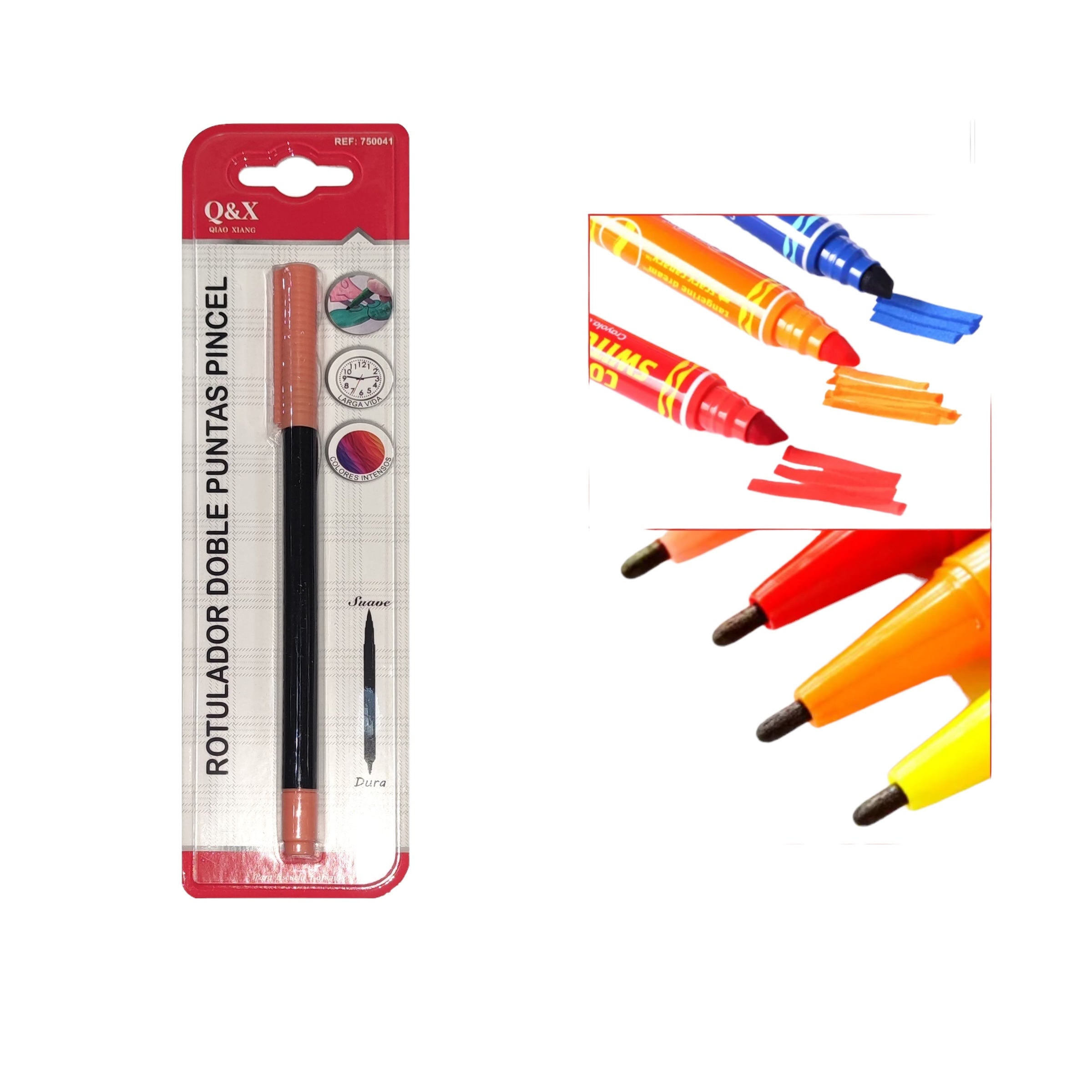 Rotulador Doble Punta Pincel Qiaoxiang – Color Chocolate