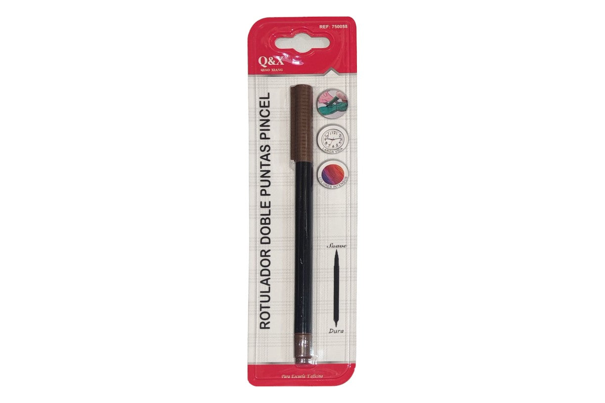 Rotulador Doble Punta Pincel Qiaoxiang – Color Café