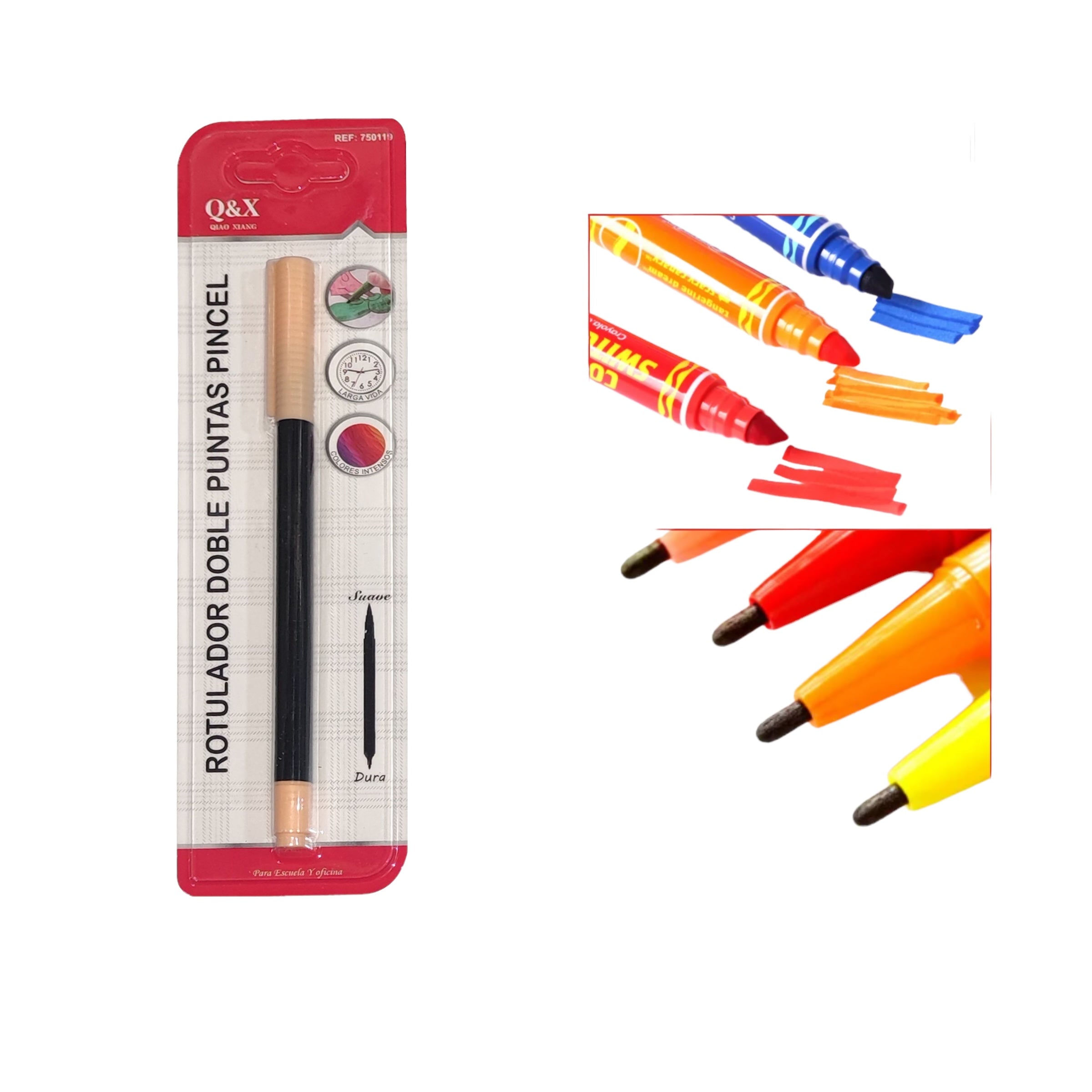 Marcador acuarelable doble punta color concha