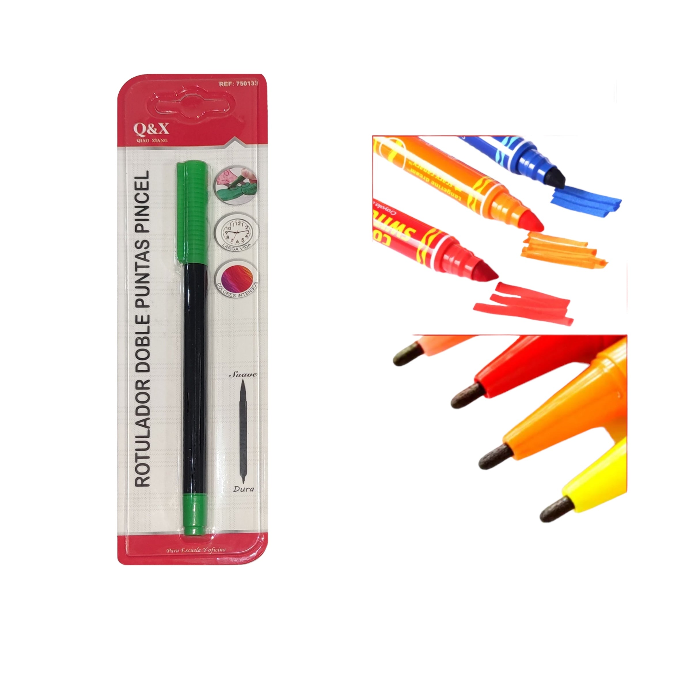 Marcador acuarelable doble punta verde claro
