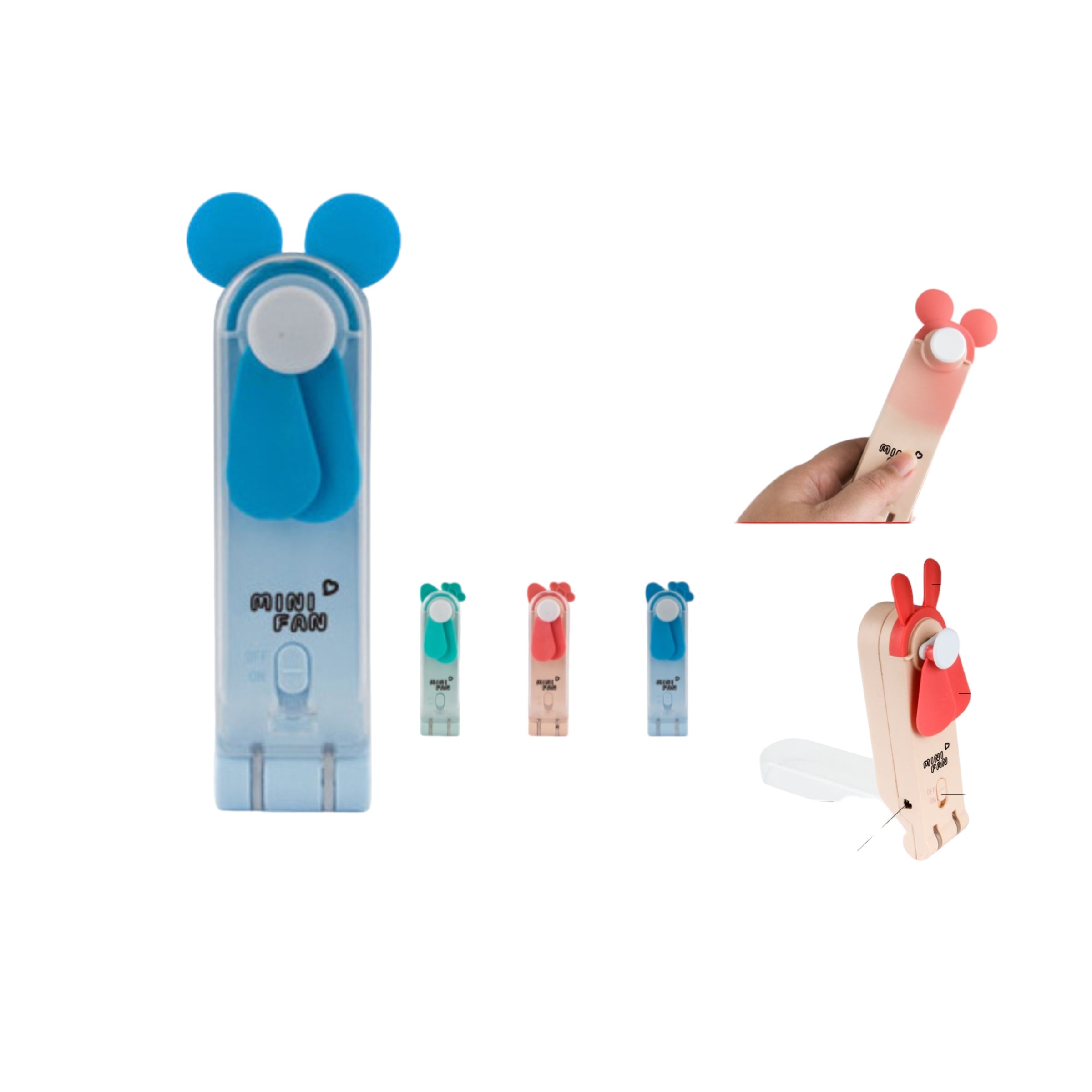 Ventilador USB Portátil Transparente