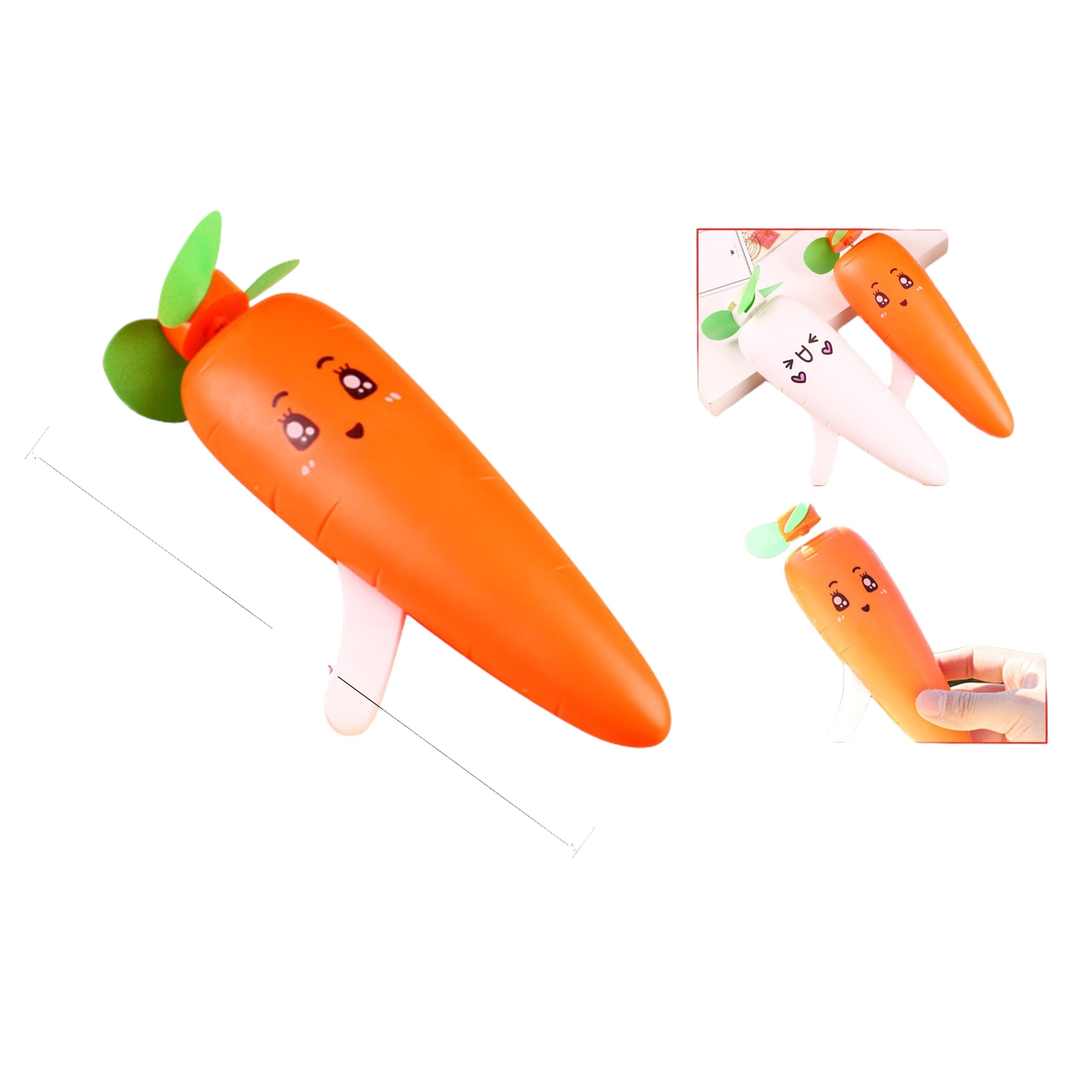 Ventilador Manual en Forma de Zanahoria