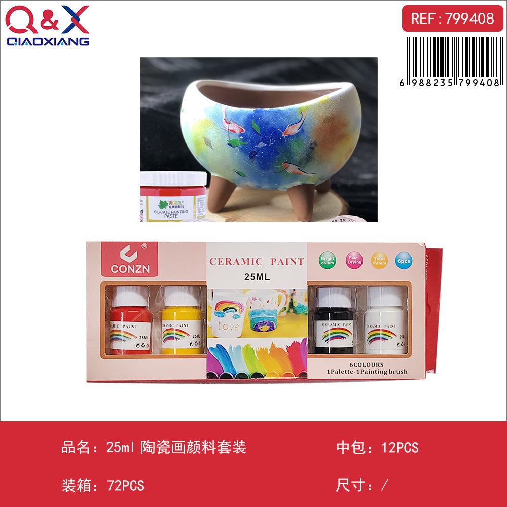 Set de pintura cerámica 25 ml