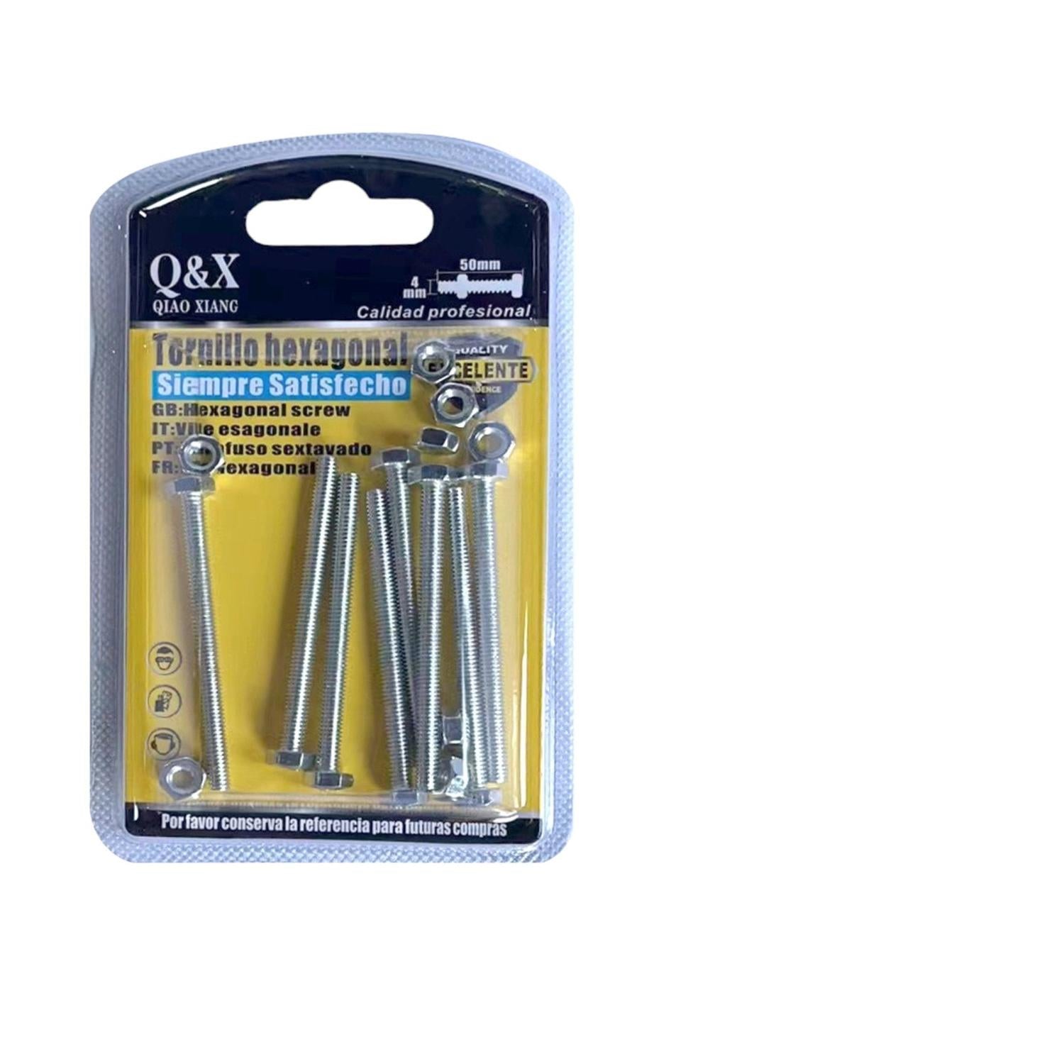 Perno Hexagonal 4*50 + Tuerca M4