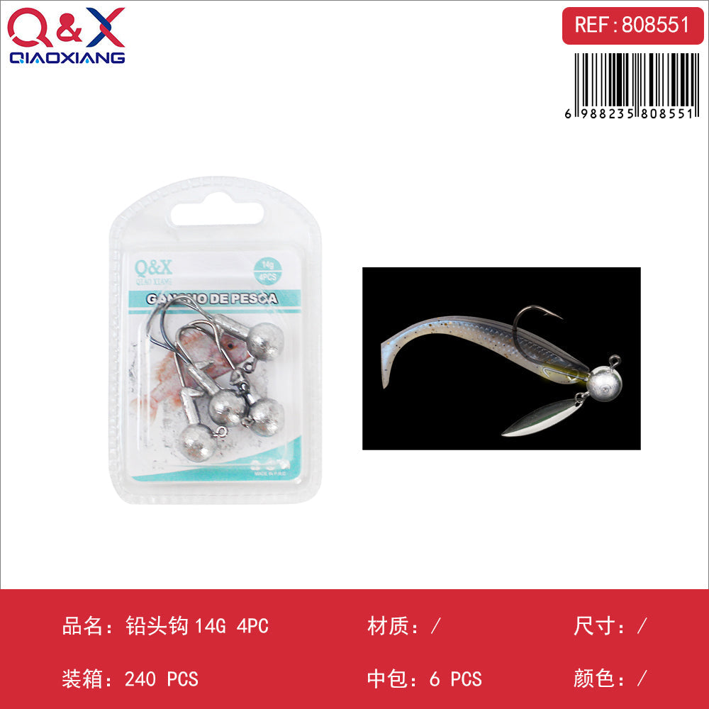 Anzuelo Plomado Color Natural 14G