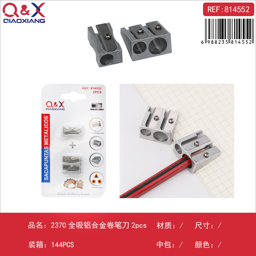 Sacapuntas de aluminio pack dos unidades