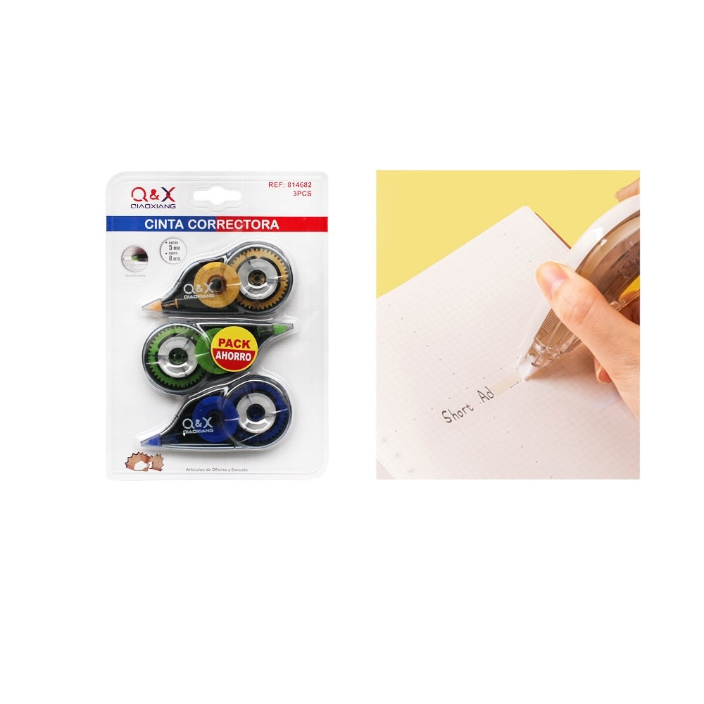 Cinta Correctora (Pack x3) – Pack Ahorro