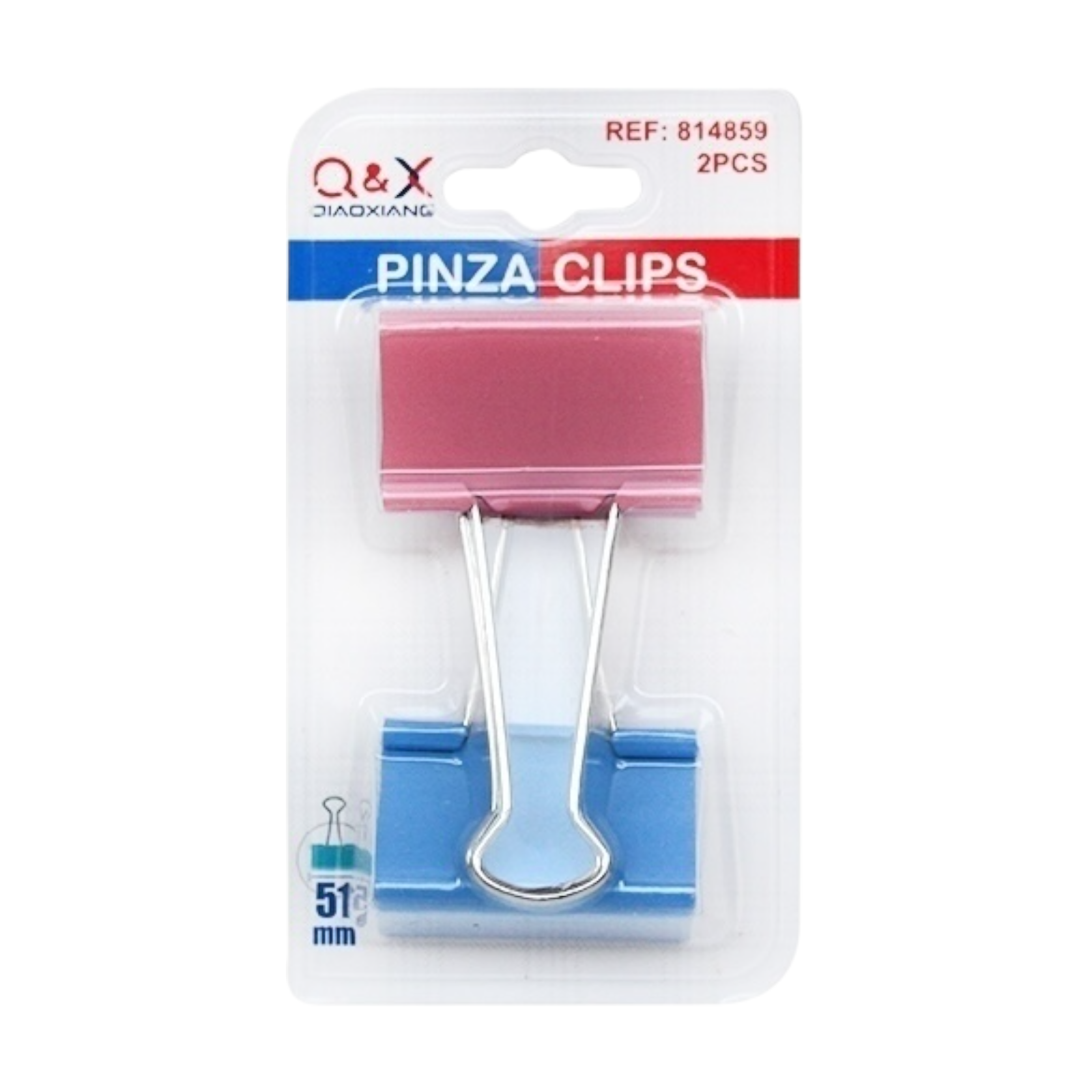 Clip binder colores 51 mm pack 2
