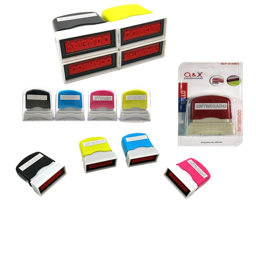 Sello Automático de Oficina – Frases Comerciales