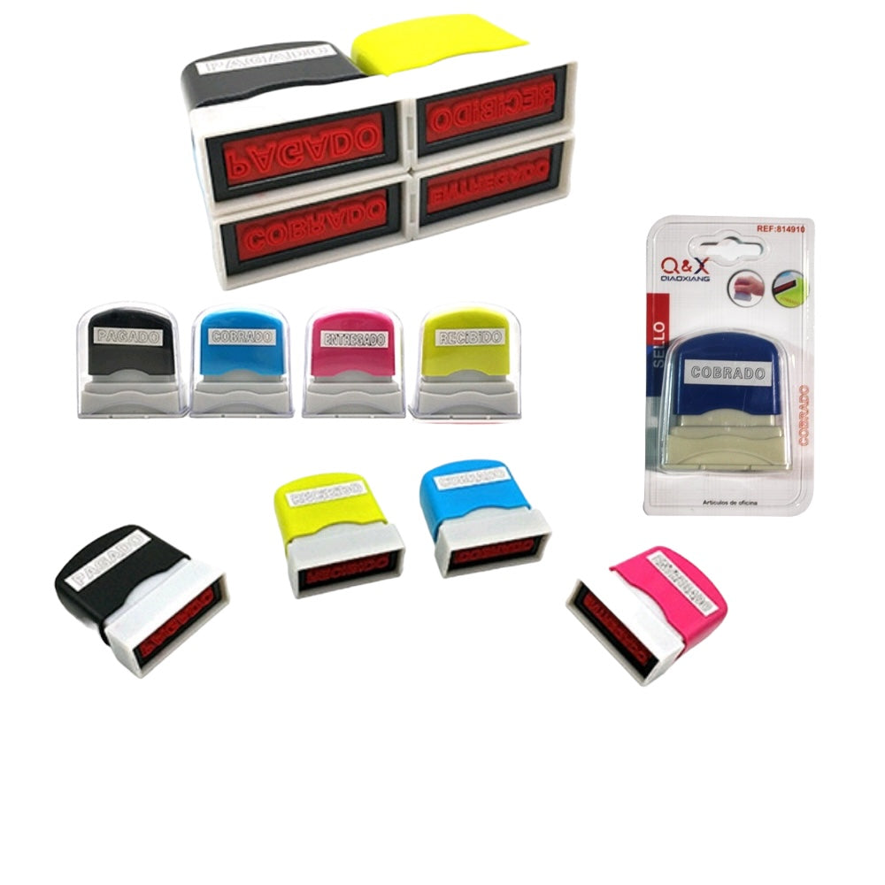 Sello Automático de Oficina – Frase “COBRADO”