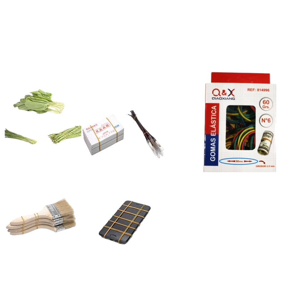 Gomas Elásticas de Colores Caja de 12 unidades