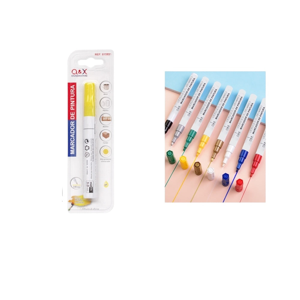 Marcador de Pintura Q&X - Color Amarillo
