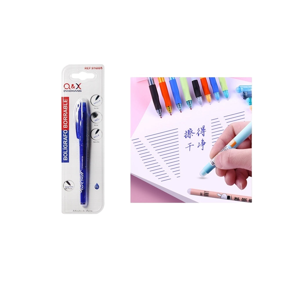 Bolígrafo Borrable Q&X - Color Azul