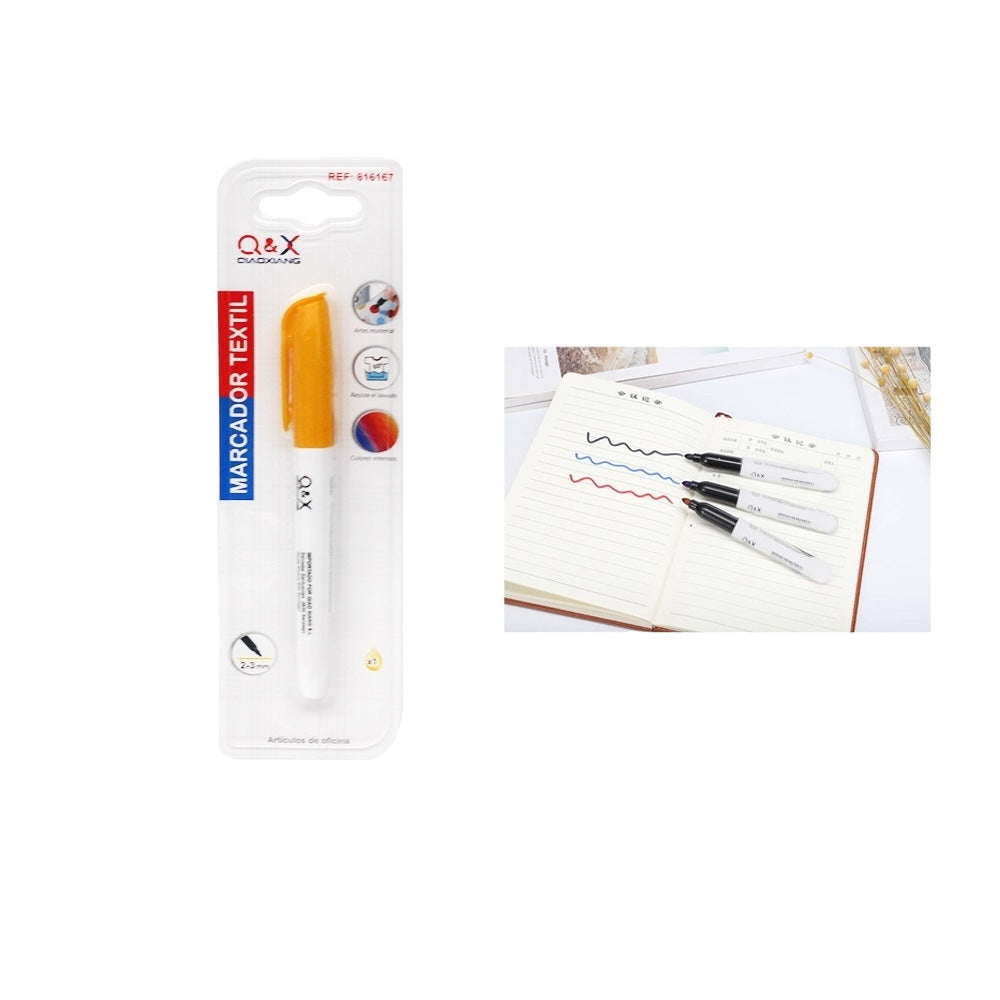 Marcador Textil Q&X naranjo