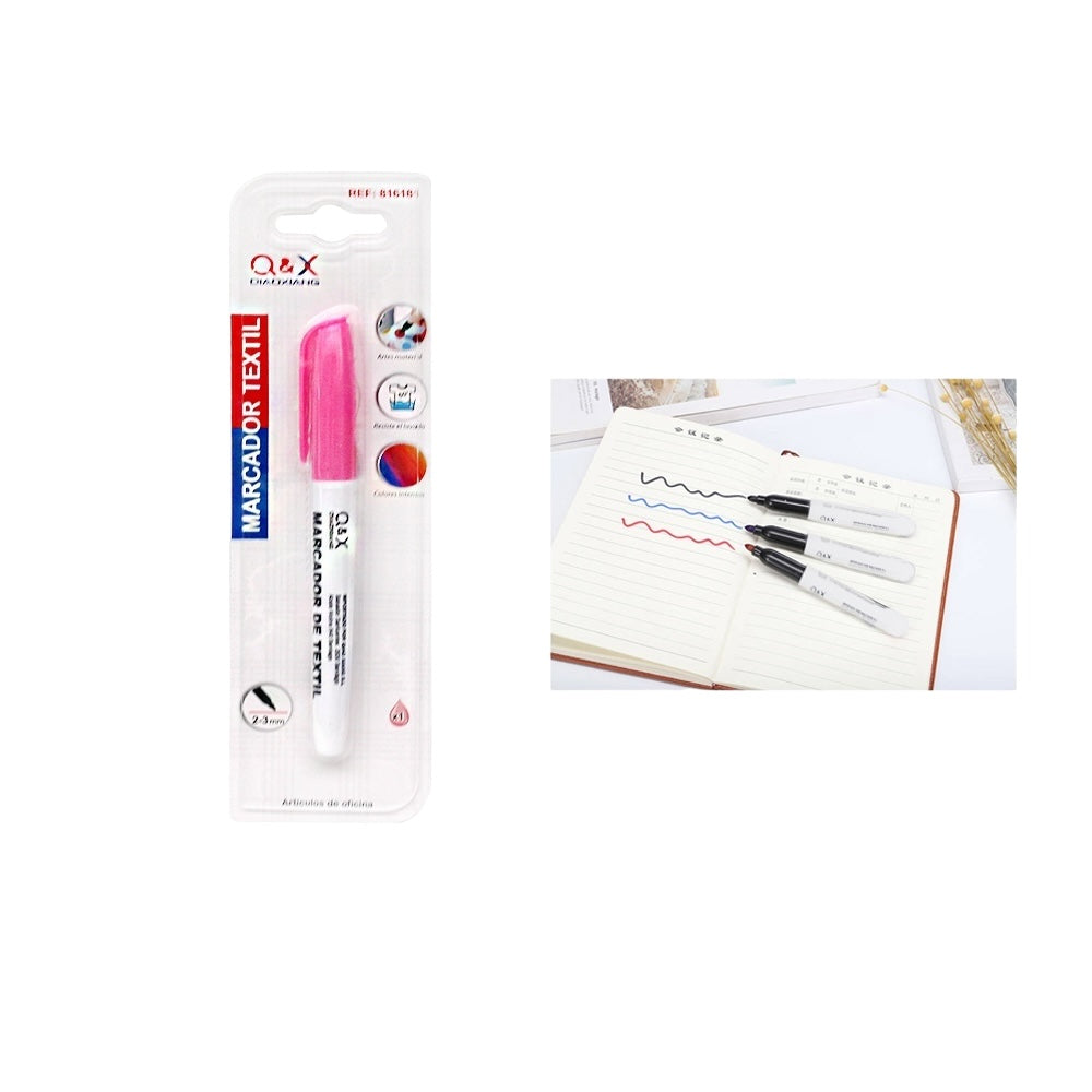 Marcador Textil Q&X Rosa