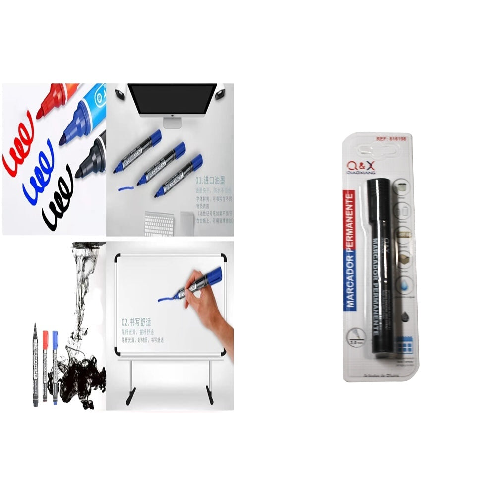 🖊️ Marcador Permanente Q&X – Negro 