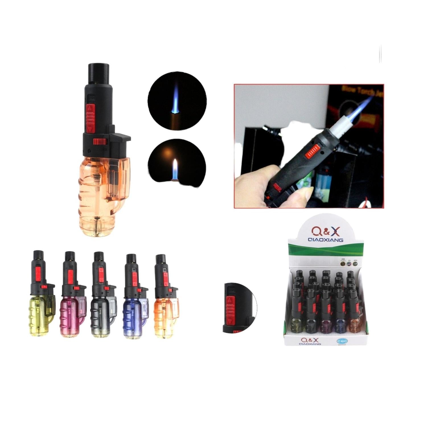 708 Punzonadora Recta Transparente (Llama Abierta Ajustable)