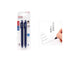 Bolígrafos tinta aceite mate azul pack 2