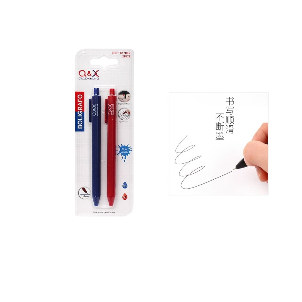 Bolígrafo Q&X Azul y Rojo – Pack de 2 Unidades