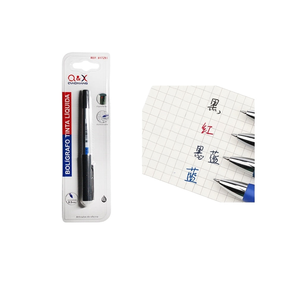 Bolígrafo Q&X Tinta Líquida 0.5mm Escritura Suave y Precisa