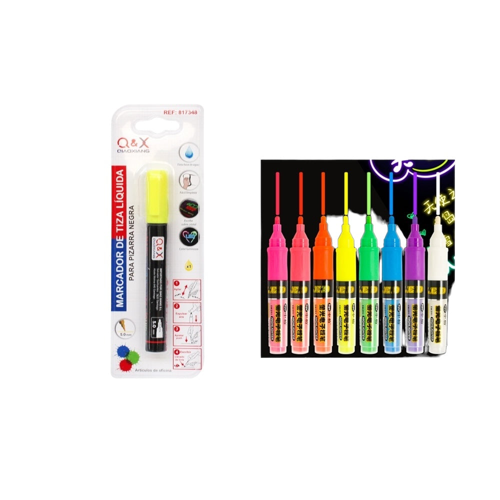 Marcador de Tiza Líquida Q&X 5mm – Color Amarillo