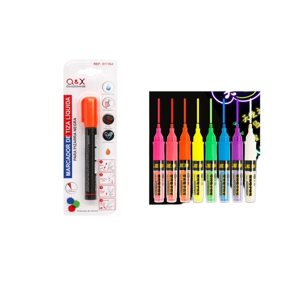 Marcador fluorescente para vidrio naranja