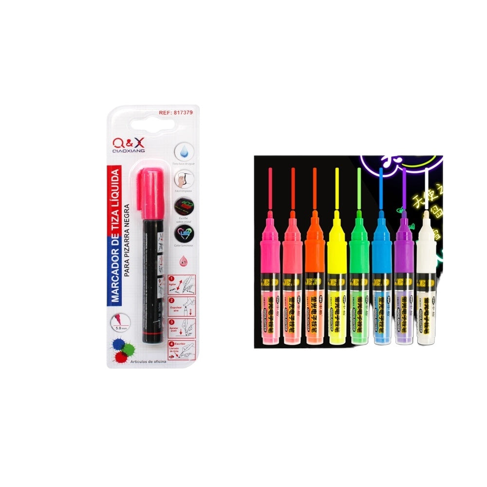 Marcador de Tiza Líquida Q&X 5mm – Color Rosado