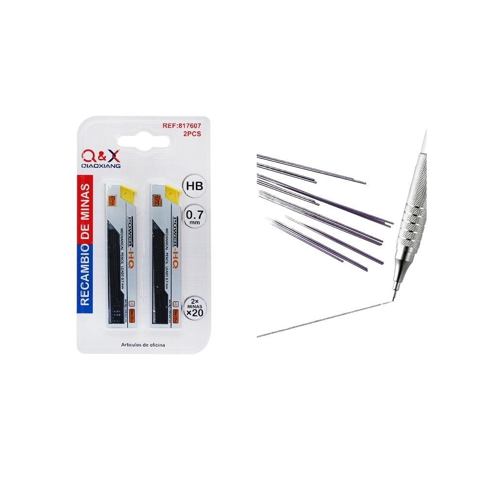 Recambio de Minas Q&X HB 0.7 mm – Pack x2