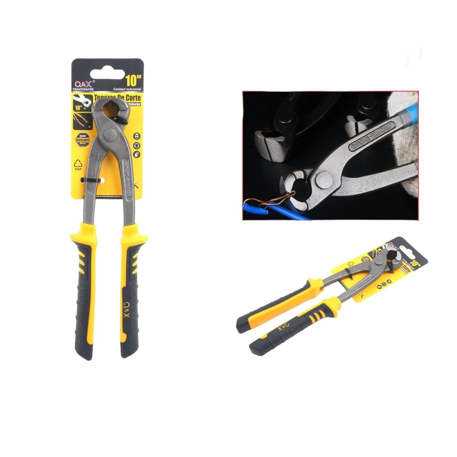 Alicates Para Sujetar Cables Pulidos Naturales De 10 Pulgadas