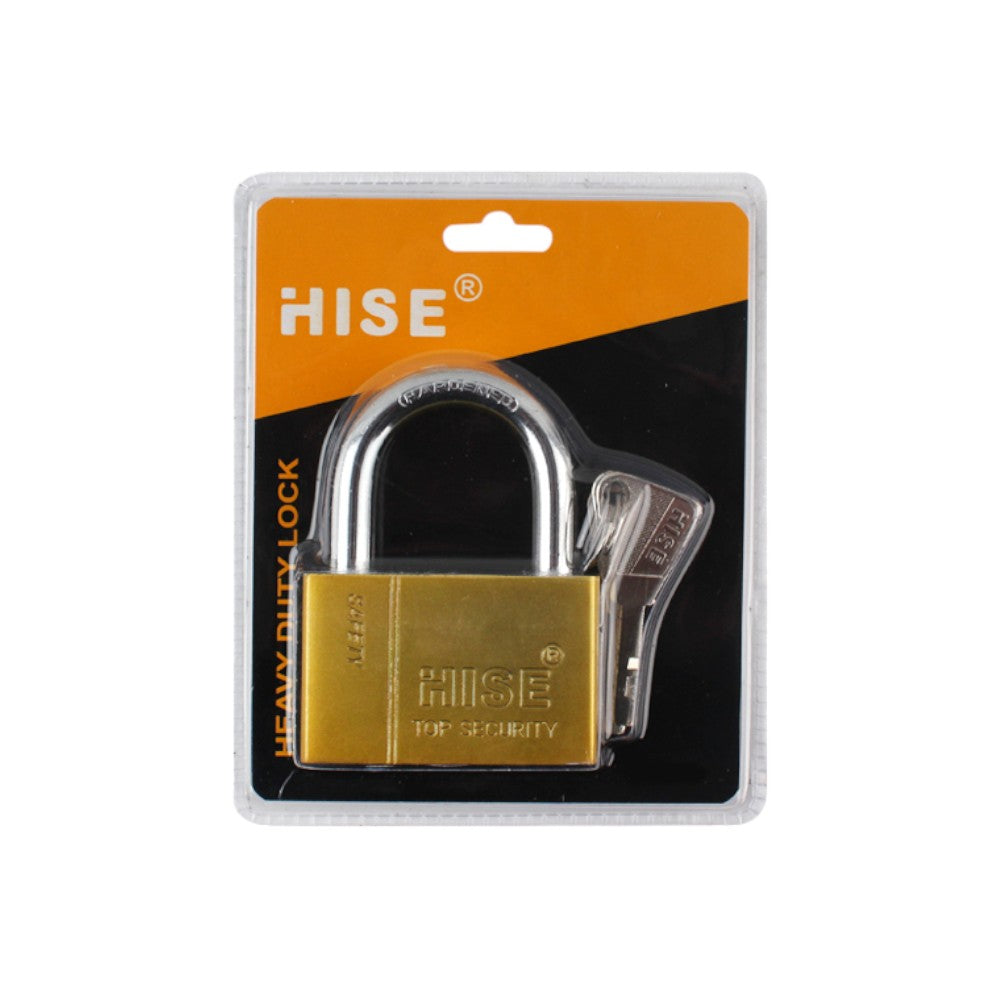 Candado dorado de doble burbuja 50# para seguridad adicional