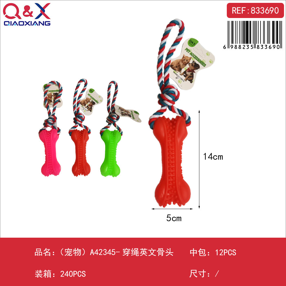 Hueso con cuerda y texto A42345