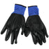 Guantes 45 g hilo naranja o azul con recubrimiento negro tipo cebra