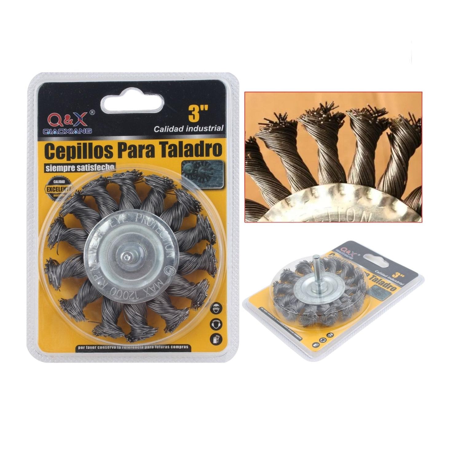 1Pcs/Cepillo De Rueda Torcida Con Varilla 75 3Pulgada